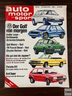 Magazine Auto Motor und Sport VW Golf Opel Monza 1978 Duits, Ophalen of Verzenden, Gelezen