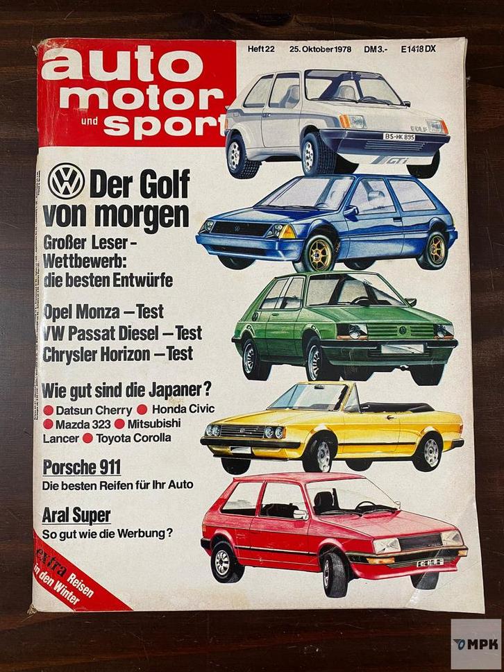 Magazine Auto Motor und Sport VW Golf Opel Monza 1978 Duits, Boeken, Auto's | Folders en Tijdschriften, Gelezen, Ophalen of Verzenden