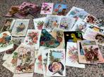Lot van 55 oude fantasiekaarten allerlei, Verzamelen, Ophalen of Verzenden, 1940 tot 1960, Gelopen