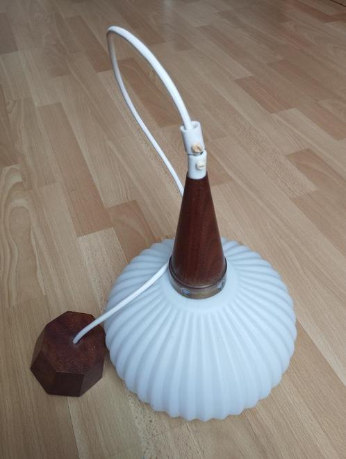 Mooie unieke vintage hanglamp, Huis en Inrichting, Lampen | Hanglampen, Zo goed als nieuw, 50 tot 75 cm, Glas, Ophalen