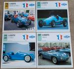 Race-auto's Gordini: 4 verzamelkaarten (jaren '40-'50), Enlèvement ou Envoi, Comme neuf, ForTwo