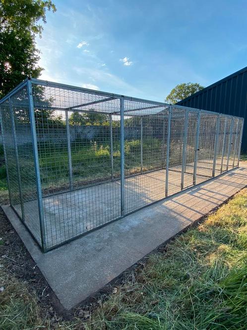 Kippenvoliere metaal, Dieren en Toebehoren, Vogels | Hokken en Kooien, Zo goed als nieuw, Volière, Metaal, Ophalen