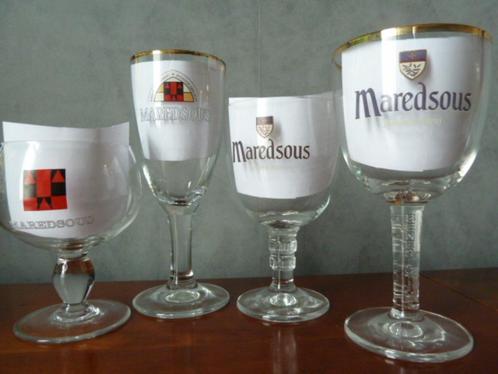 3 Abdij glazen, Maredsous, zie ook andere foto's: 60 glazen, Verzamelen, Glas en Drinkglazen, Zo goed als nieuw, Bierglas, Ophalen of Verzenden