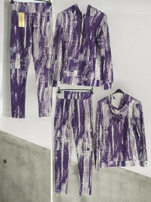 2 delig huispak violet paars wit S/M, Kleding | Dames, Homewear, Nieuw, Maat 36 (S), Paars, Verzenden