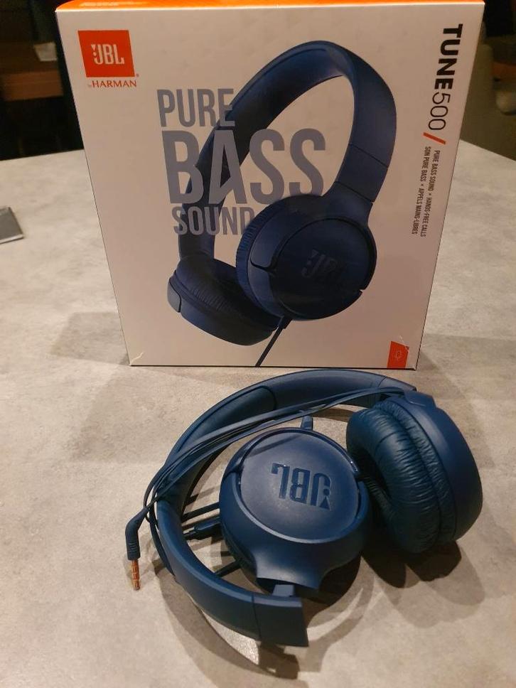 JBL Tune 500 - Hoofdtelefoon blauw, Audio, Tv en Foto, Hoofdtelefoons, Zo goed als nieuw, Over oor (circumaural), Overige merken