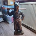 Groot beeld Indiaan met geweer  1M hoog !, Verzamelen, Ophalen