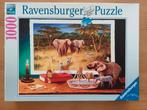 Puzzel 1000 st - Ravensburger-  nachtelijke bezoekers, Ophalen of Verzenden, 500 t/m 1500 stukjes, Zo goed als nieuw, Legpuzzel