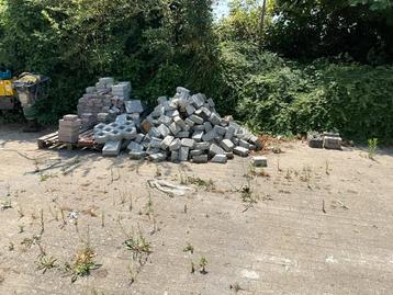 Partij klinkers, kasseien en dallen, Enlèvement, Comme neuf, Briques