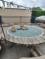 Picknickbank, Tuin en Terras, Tuintafels, Ophalen, Gebruikt, Rond, Hout