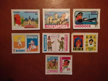 11 faux timbres Tintin beschikbaar voor biedingen