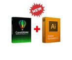 Illustrator + CorelDRAW Graphics Suite 2024 (Win, MAC), Computers en Software, Ontwerp- en Bewerkingssoftware, Nieuw, Ophalen of Verzenden