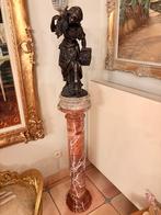 2 bronzen beelde op sokkel, Antiek en Kunst, Antiek | Brons en Koper, Ophalen