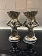 2 figurines pour bougies chauffe-plat, Antiquités & Art, Enlèvement ou Envoi