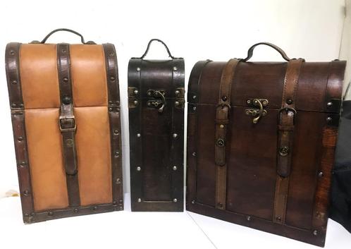 Geschenk Doos voor Flessen vintage Wijn💑🤗🍾🎁😘👌, Huis en Inrichting, Woonaccessoires | Kisten, Zo goed als nieuw, Minder dan 50 cm
