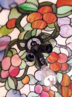 Suspension abat-jour Tiffany vitrail motifs floraux fruits, Maison & Meubles, Comme neuf, 25 à 50 cm, Rond, Enlèvement