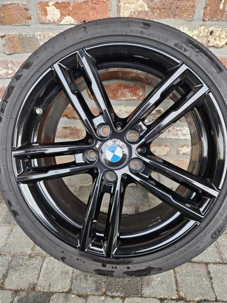 4 zwarte 18" originele 719M BMW M140i-wielen, serie 1 en 2, Auto-onderdelen, Banden en Velgen, Velg(en), Zomerbanden, 18 inch