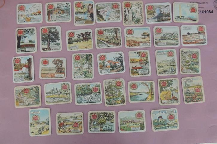Serie bierviltjes Stella: landschappen, Verzamelen, Biermerken, Gebruikt, Viltje(s), Stella Artois, Ophalen of Verzenden