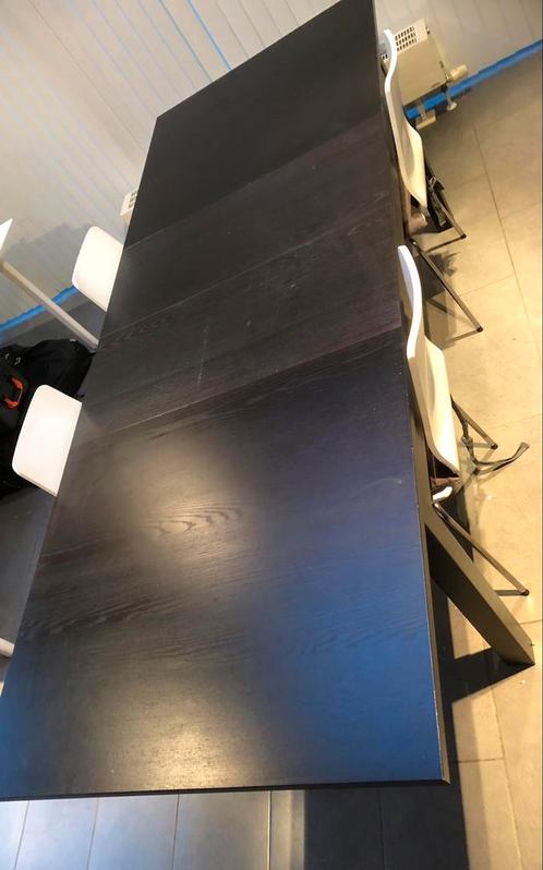 Zwarte Ikea Bjursta uitschuifbare tafel tot 10 personen, Maison & Meubles, Tables | Tables à manger, Utilisé, 50 à 100 cm, 200 cm ou plus