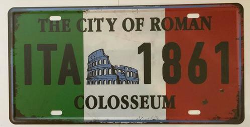 Vintage kentekenplaat ROMA, Antiek en Kunst, Curiosa en Brocante, Ophalen of Verzenden