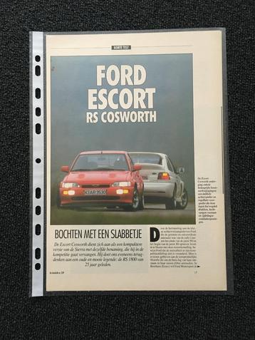 L'article Ford Escort RS Cosworth  