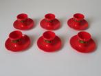 6 Coquetiers Vintage EMSA - avec décoration florale - 1970, Collections, Rétro, Enlèvement ou Envoi, Maison et Meubles
