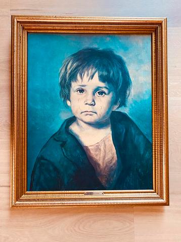 Ingelijst schilderij op canvas - Italiaanse school - Kind beschikbaar voor biedingen