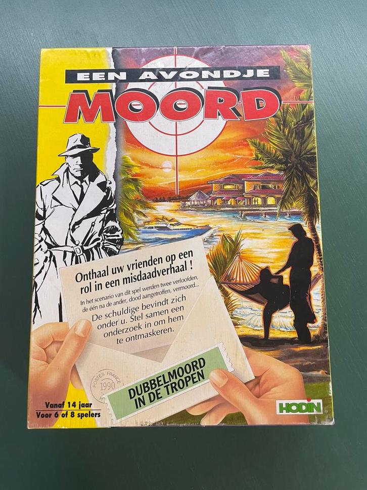 Bordspel een avondje moord, Hobby en Vrije tijd, Gezelschapsspellen | Overige, Zo goed als nieuw, Ophalen