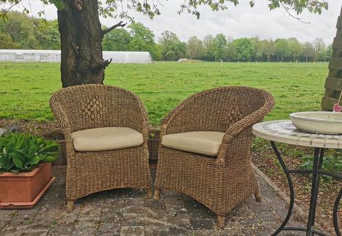 Set rotan zetels, Tuin en Terras, Tuinstoelen, Gebruikt, Rotan, Ophalen
