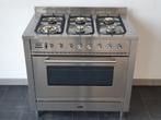 🍀Luxe Fornuis Boretti 90 cm rvs 6 pits 1 grote oven, Elektronische apparatuur, 60 cm of meer, 5 kookzones of meer, Vrijstaand