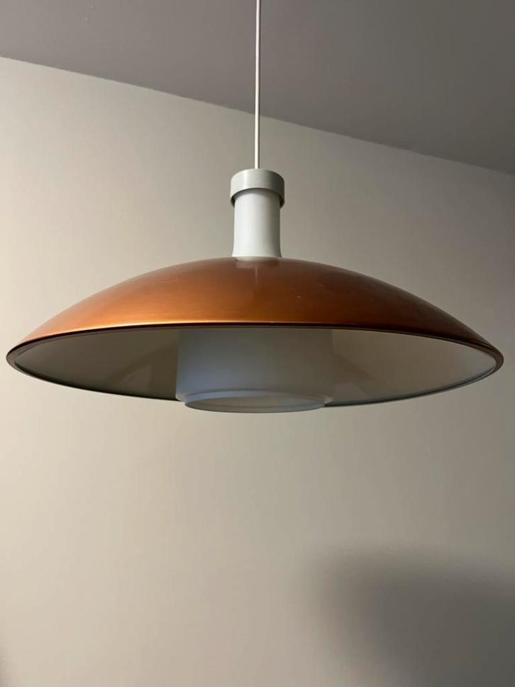 Vintage hanglamp P118 Staff&Schwarz, Maison & Meubles, Lampes | Suspensions, Utilisé, Verre, Métal, Enlèvement