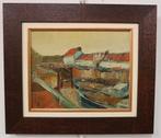 Rik Brouwers, expressionistisch stadsgezicht, Ophalen of Verzenden