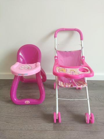 Poppenbuggy en eetstoeltje beschikbaar voor biedingen