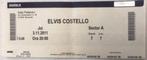 Concert Elvis Costello Boekarest 2011 ongebruikt VIP ticket, Ophalen of Verzenden, Zo goed als nieuw, Overige formaten, Singer-songwriter