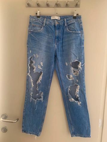 Gescheurde jeans zara beschikbaar voor biedingen