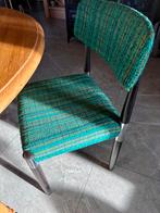 Lot de 6 chaises vintage vertes, Maison & Meubles, Autres couleurs, Vintage, chrome, Enlèvement, Bois