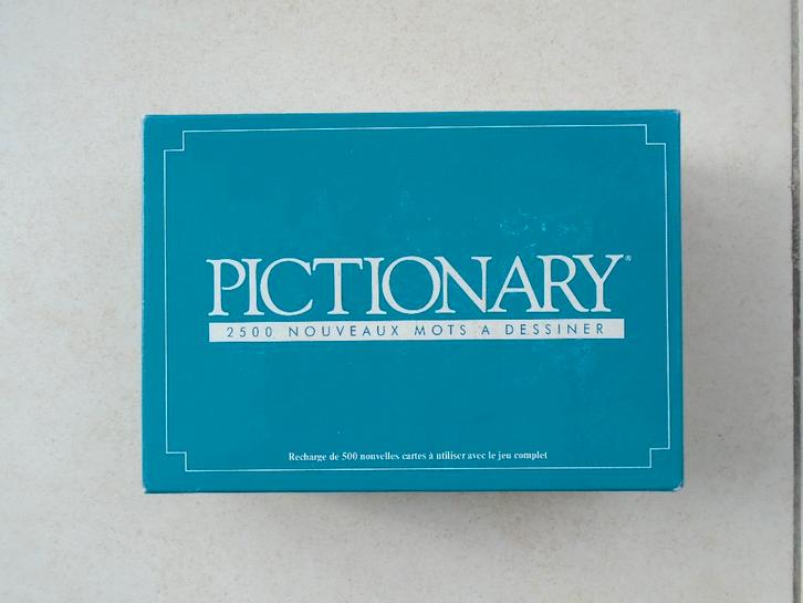 Boite complémentaire - Recharge Pictionary (2500 mots), Hobby en Vrije tijd, Gezelschapsspellen | Bordspellen, Gebruikt, Een of twee spelers