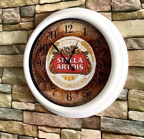 Te koop mancave Stella Artois  cafe wand klok ., Verzamelen, Biermerken, Nieuw, Overige typen, Stella Artois, Ophalen of Verzenden