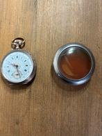 Hertha zakhorloge, Handtassen en Accessoires, Horloges | Antiek, Overige merken, Met ketting, Zilver, Zakhorloge