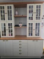 Wandmeubel met vitrine B183xH236, Huis en Inrichting, Kasten | Wandmeubels, Ophalen, Gebruikt, 200 cm of meer, 150 tot 200 cm