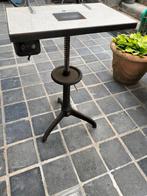 Bijzettafeltje vintage industrieel verstelbaar (64-86cm), Ophalen, Zo goed als nieuw