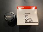 Canon EF 50mm 1:1,4 USM, Audio, Tv en Foto, Foto | Lenzen en Objectieven, Ophalen of Verzenden, Zo goed als nieuw, Standaardlens
