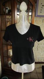 T shirt CK noir col V, Noir, Enlèvement ou Envoi