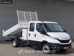 Iveco Daily 35C16 Kipper met Kist Dubbel Cabine Dubbellucht, Auto's, Stof, Gebruikt, Euro 6, 4 cilinders
