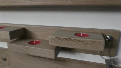 kaarsenhouder eik nieuw handmade 1stuk, Huis en Inrichting, Woonaccessoires | Kandelaars en Kaarsen, Nieuw, Ophalen of Verzenden