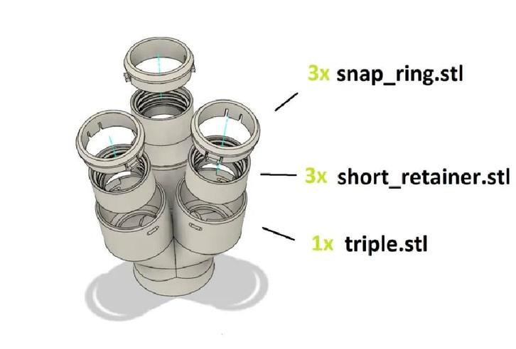 Festool D27 naar D36 Adapter - 3-voudige Aansluiting, Doe-het-zelf en Bouw, Ventilatie en Afzuiging, Zo goed als nieuw, Ophalen of Verzenden