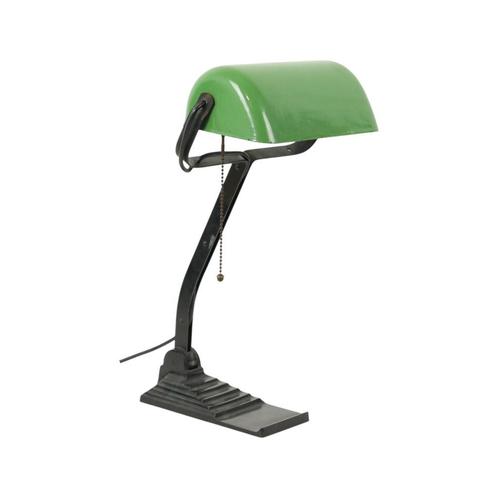 Bauhaus Bureaulamp Notarislamp Erpe Model 52 Groen Emaille, Antiek en Kunst, Antiek | Verlichting, Ophalen of Verzenden