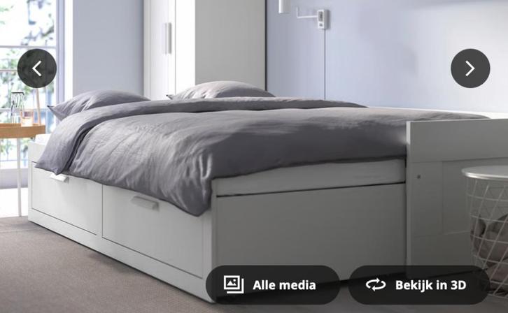 Logeerbed/bank, Huis en Inrichting, Slaapkamer | Slaapbanken, Zo goed als nieuw, 80 cm, 200 cm, Wit, Ophalen