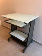 Glazen computertafel, Huis en Inrichting, Kasten | Computermeubels, Ophalen, Zo goed als nieuw