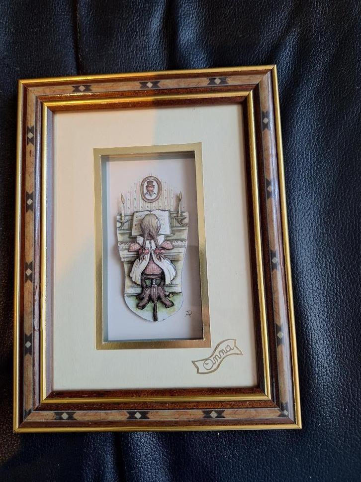 3D-Print Kader ‘Het Meisje Speelt Piano’ - Anton Pieck, Antiek en Kunst, Curiosa en Brocante, Ophalen of Verzenden