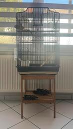 Vogelkooi, met speeltjes erin, + tafeltje, Dieren en Toebehoren, Ophalen, Zo goed als nieuw, Vogelkooi